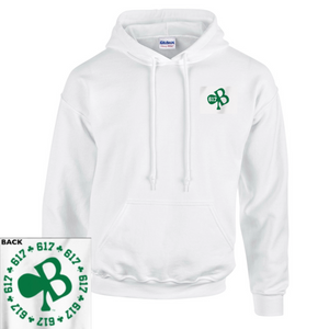 617 Circle Logo | White Hood | Left Chest & Backside Logo