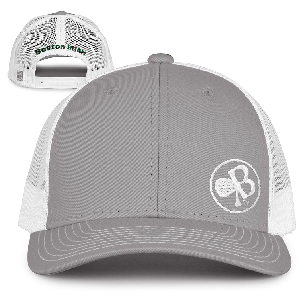 Trucker Hat | Grey with White Logo